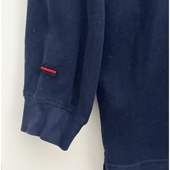 Vintage FUBU Polo Shirt Men's Medium Navy Blue Heavyweight Streetwear Logo Y2K - Picture 5 of 6